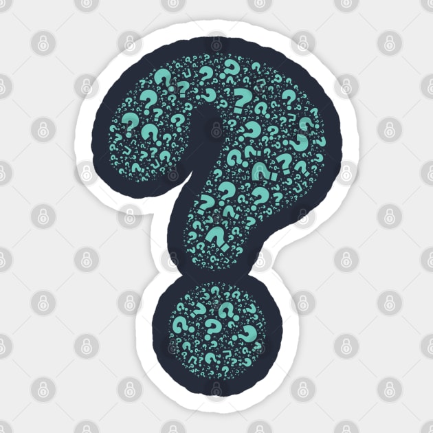 Question Mark Punctuation Grammar Funny Question Mark Sticker